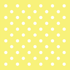 seamless polka dots pattern on yellow background