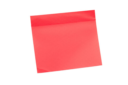 A vibrant red sticky note icon with a flat design and subtle shadow, perfect for highlighting important notes or urgent tasks in productivity tools or creative software, on transparent background 