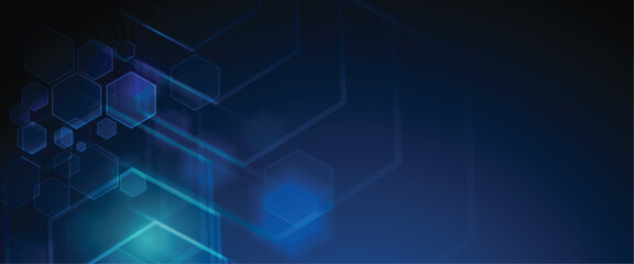 Abstract high technology and science blue background