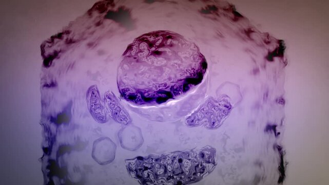 Cinematic Cell Nucelus Membrane and Mitochondria - Purple Color Grade.

No Ai was used in the making of this clip. cCip rendered in After Effects.