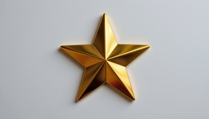 Fototapeta premium Shining golden star decoration indoor space image showcase minimalist style close-up perspective visual appeal