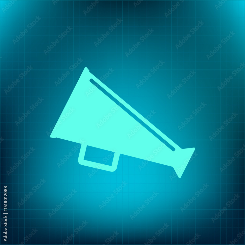 Poster vector icon on a blue background with a gradient