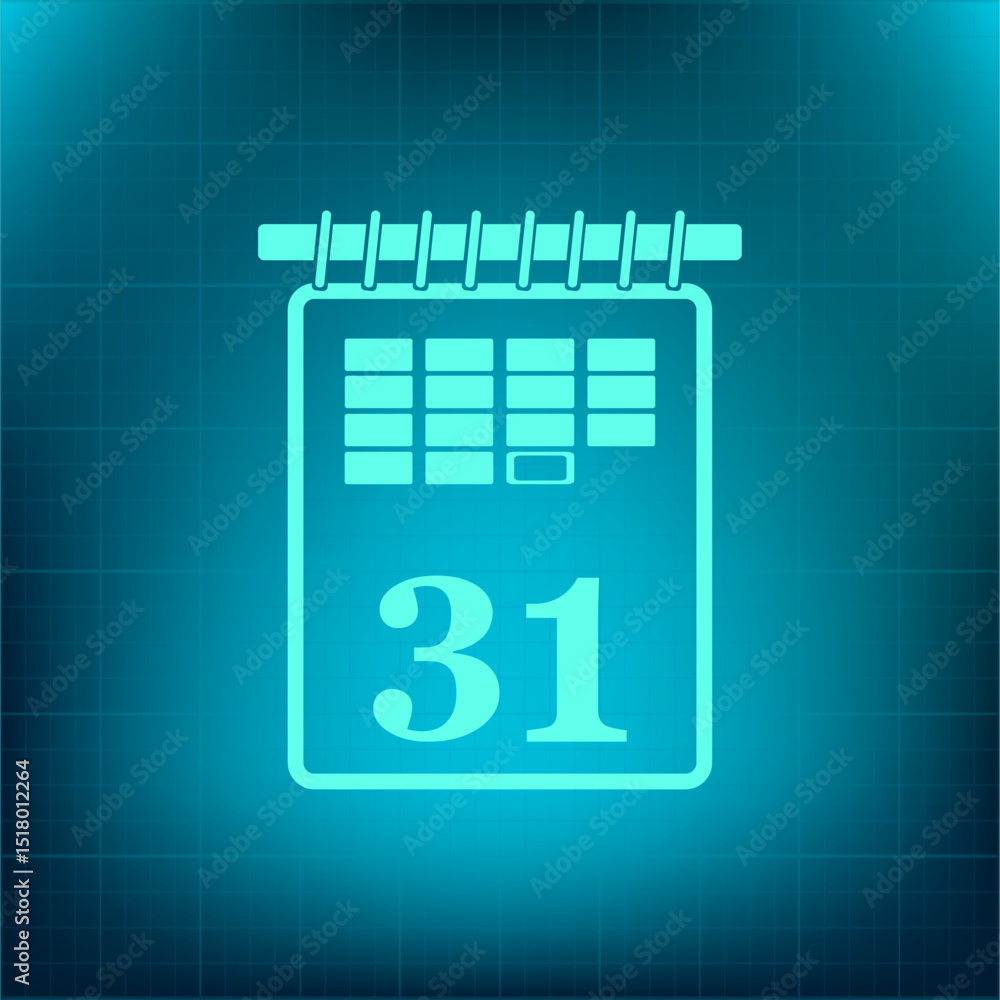 Poster vector icon on a blue background with a gradient