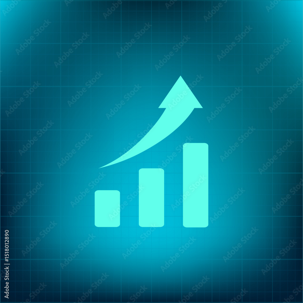 Poster vector icon on a blue background with a gradient