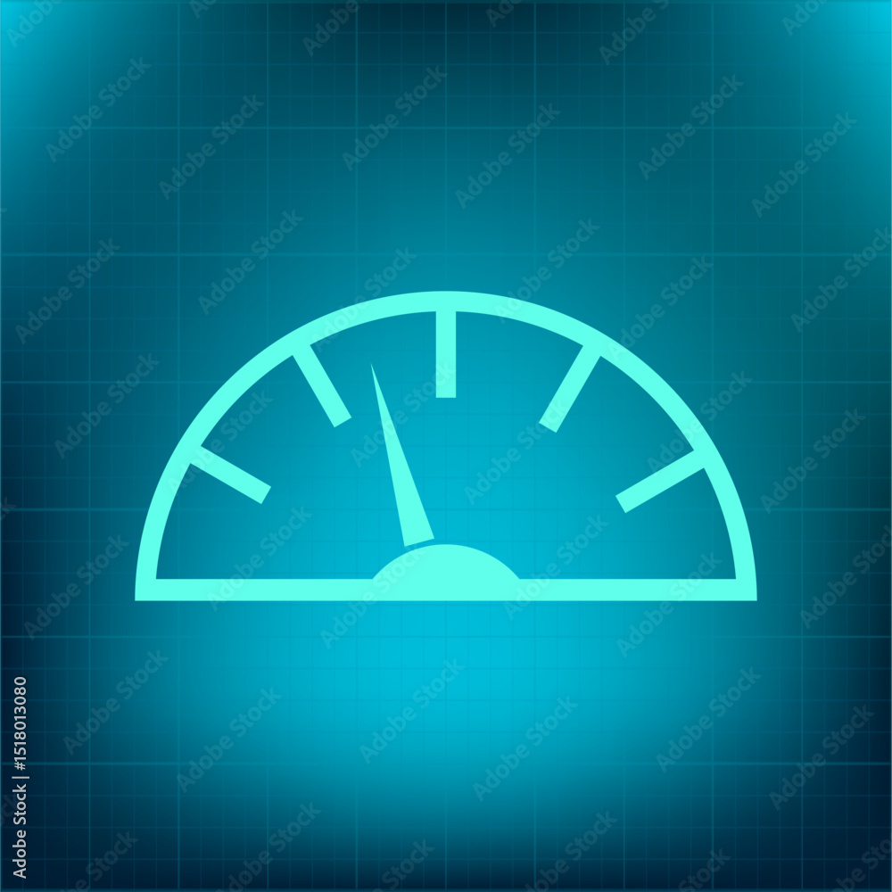 Poster vector icon on a blue background with a gradient