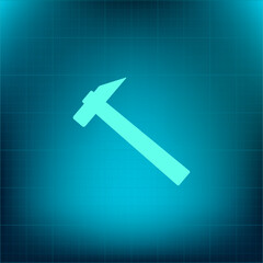 Vector icon on a blue background with a gradient