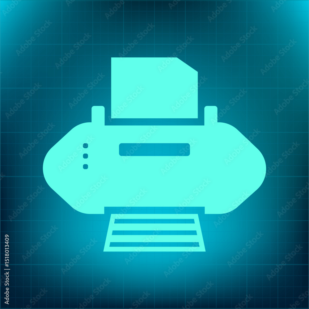 Poster vector icon on a blue background with a gradient