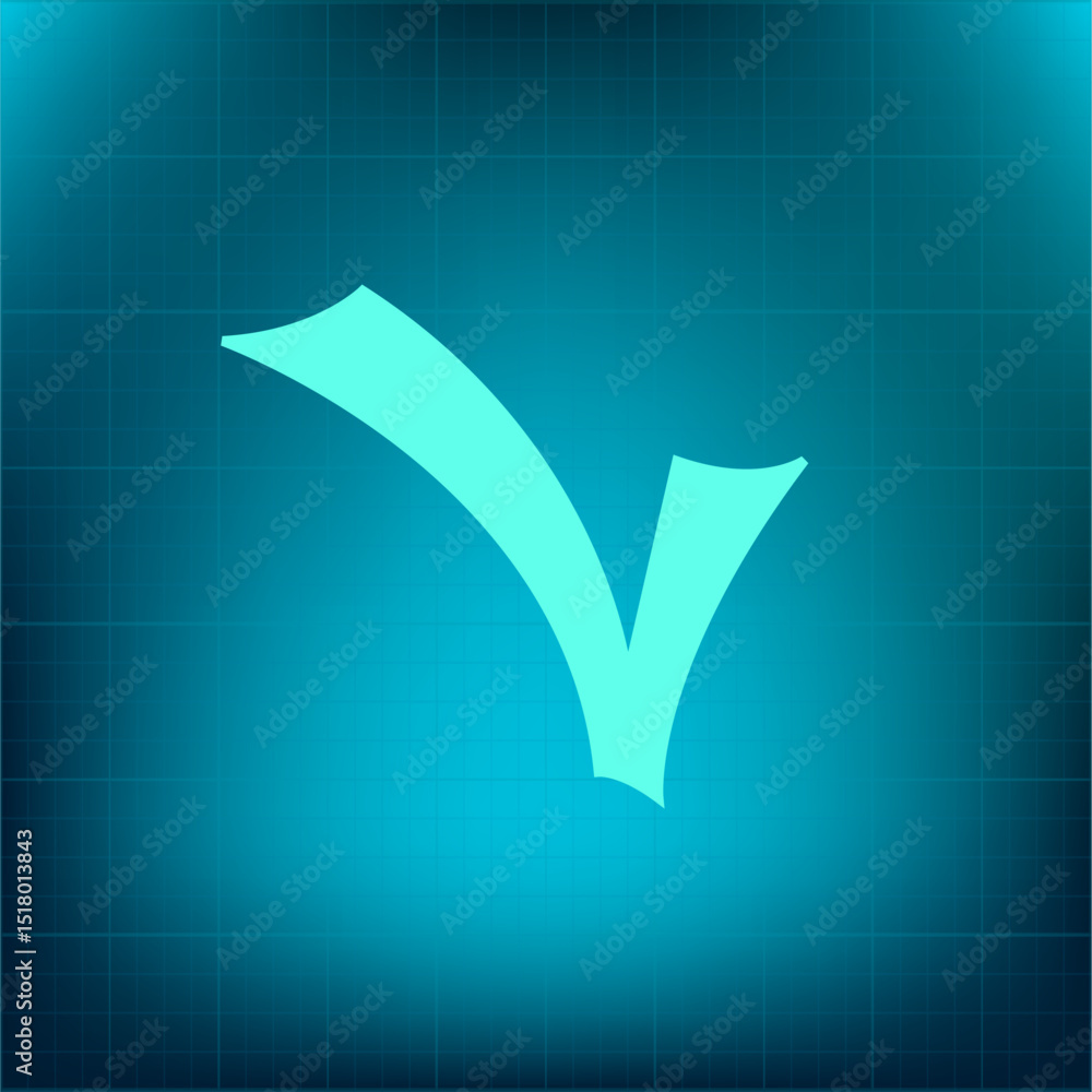 Poster vector icon on a blue background with a gradient