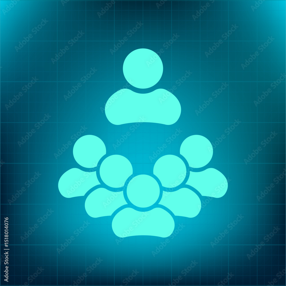 Poster vector icon on a blue background with a gradient