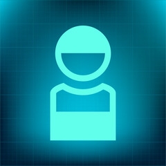 Vector icon on a blue background with a gradient