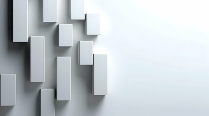 Abstract Geometric Shapes In White Background