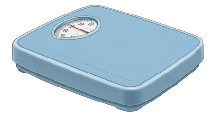 Isolated Blue Bathroom Scale