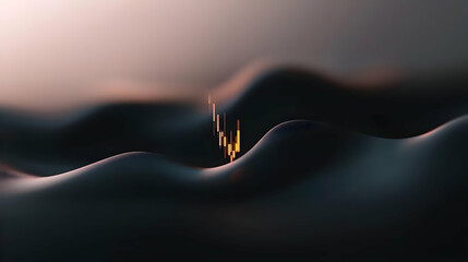 Abstract Landscape With Golden Details