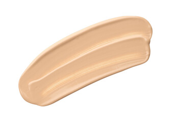 Sample of foundation isolated on white, top view