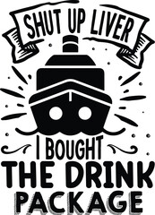 Cruise ship drink package vector design file