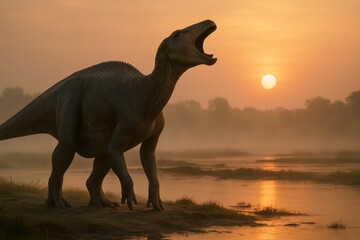 Edmontosaurus at Sunrise