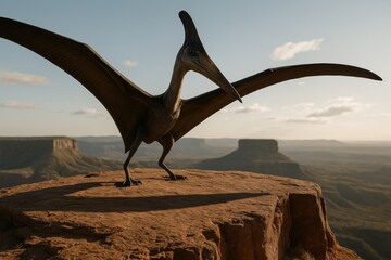 Quetzalcoatlus Landing on Mesa