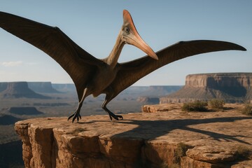 Quetzalcoatlus Landing on Mesa