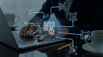 Marketing analysis of customer behavior data. Graphs of statistical web analytics and predictive...