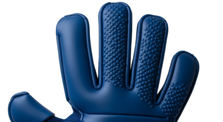 Detailed shot of a goalkeeper's training glove emphasizing grip and flexibility during practice outdoors