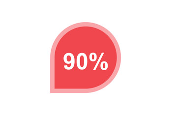 90% vector image on white background.