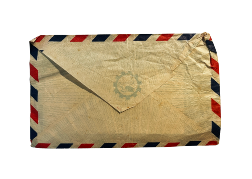 old envelope isolated on white