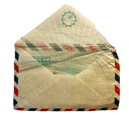 old envelope isolated on white