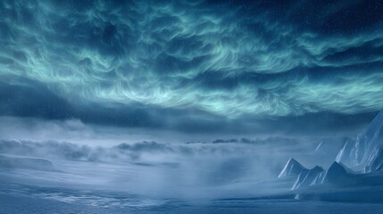 Fototapeta premium Realistic Storm System Over Antarctica