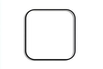 Rounded square shape frame isolated