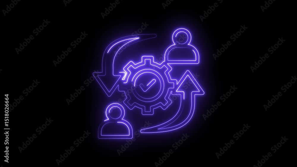 Aufkleber process automation neon style workflow management system collaboration technology