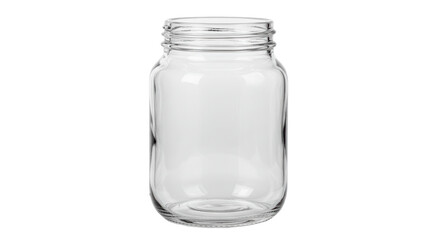 Isolated Empty Mason Jar
