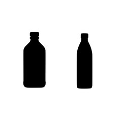 Various Beverage Bottle Silhouettes Vector Icons