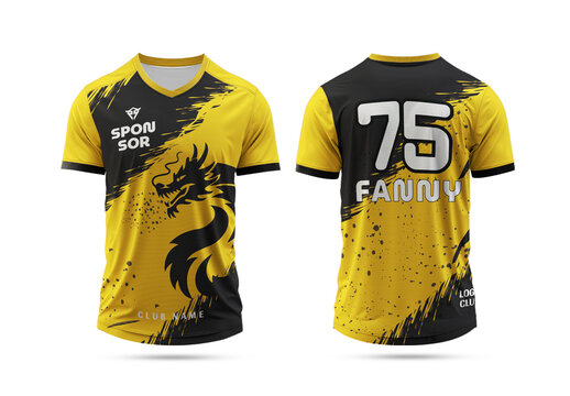Sports Club Tournament Team Jersey Design Template
