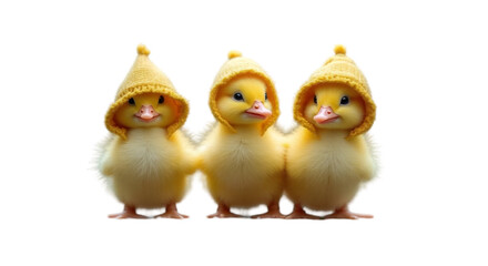 Three Duckling in Hats