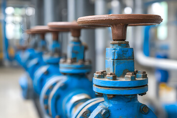 Industrial valves controlling flow in pipeline system