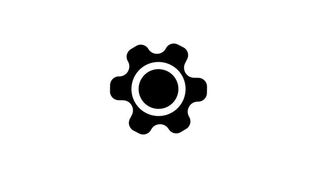 spinning gear animation icon vector illustration