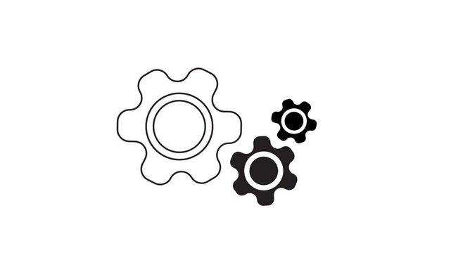 spinning gear animation icon vector illustration