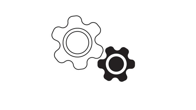 spinning gear animation icon vector illustration