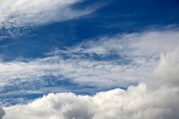 Serene Sky with Wispy Clouds