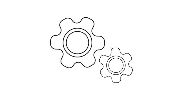 spinning gear animation icon vector illustration