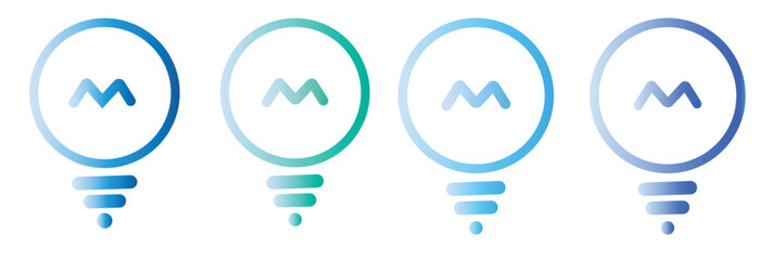 Creative Light bulb Flat Gradiant Icon