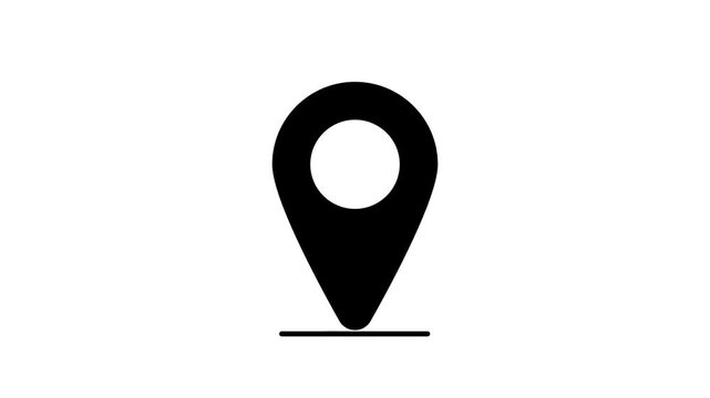 location point animation icon vector illustration