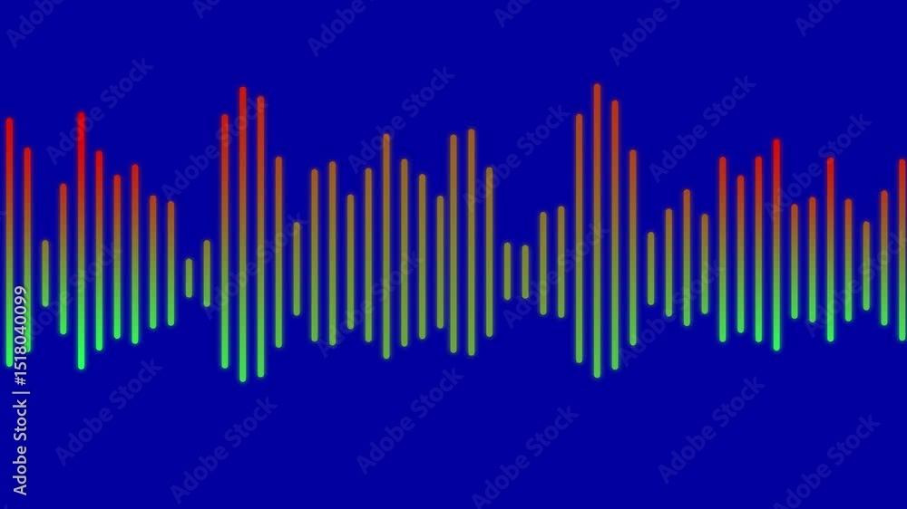 Leinwandbilder dynamic equalizer visual effect, abstract sound waves, digital simple equalizer (sound wave), on iso