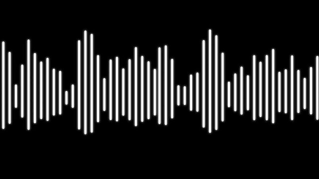 Dynamic equalizer visual effect, Abstract sound waves, Digital simple equalizer (sound wave), on isolated black background.