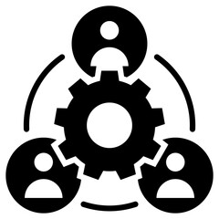 Collaboration Glyph Black Icon
