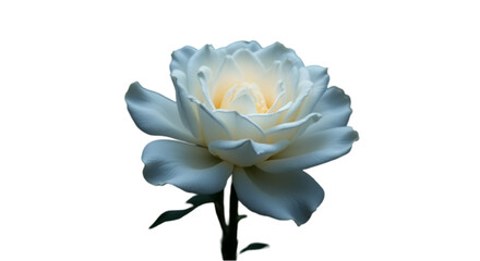 White Rose on White Background