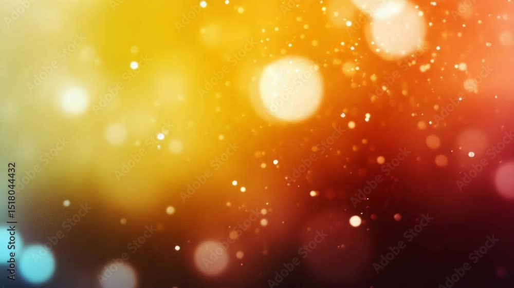 Poster vibrant and colorful bokeh effect with particles glowing and sparkling in an abstract background, re