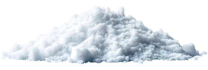 Pile of fresh snow against a black background, ideal for winter themes