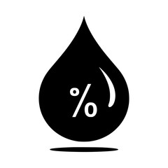 Humidity Level Water Drop Percentage Icon