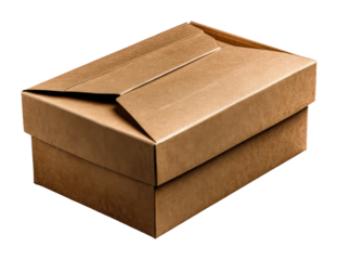 Packaging innovation cardboard box design for shipping solutions e-commerce minimalist style isolated on transparent background